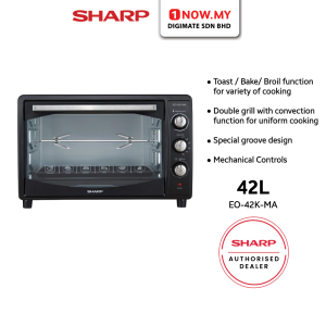 SHARP 42L Electric Oven EO-42K-MA | Grill / Toast / Bake / Broil Function