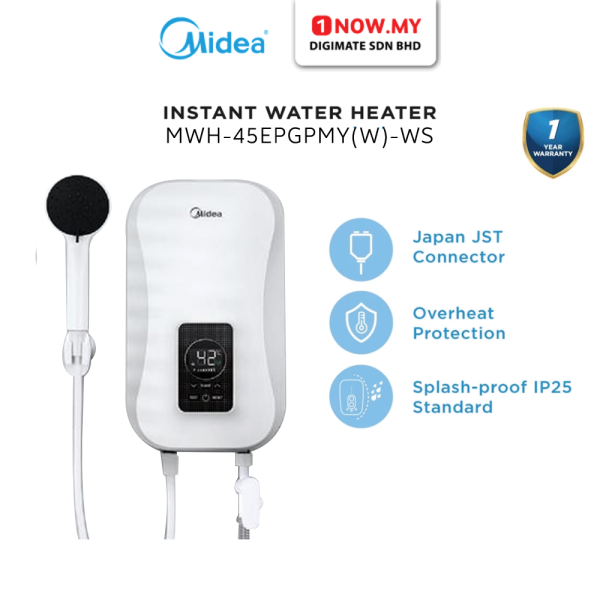 MIDEA Instant Water Heater DC Pump 4.5kW MWH-45EPGPMY(W)-WS | Fast Heating