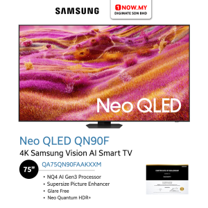 SAMSUNG 75" Neo QLED QN90F 4K Vision AI Smart TV QA75QN90FAKXXM | Up To 165Hz (Pre Order)
