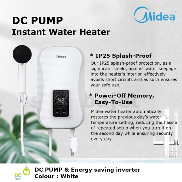 MIDEA Instant Water Heater DC Pump 4.5kW MWH-45EPGPMY(W)-WS | Fast Heating - Image 4