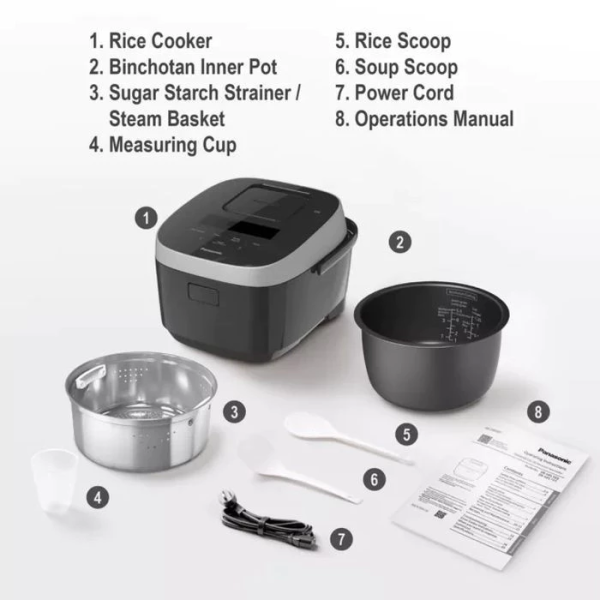 PANASONIC 10L Rice Cooker Low Sugar IH SR-HFL103KSK - Image 7