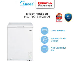 MIDEA 130L Chest Freezer MD-RC151FZB01 | 5 Star Energy Efficient