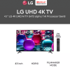 LG 43" UA73 4K UHD AI Smart TV 43UA7350PSB | Ultra Big TV Screen HDR10 Pro