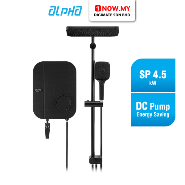 ALPHA Instant Water Heater DC Pump 4.5kW WES7/B-i Rain Shower