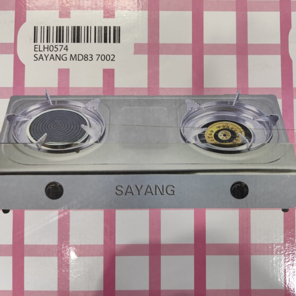 SAYANG 2 Burner Infrared Gas Stove ELH0574 | Stainless Steel - Image 3
