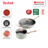 TEFAL So Matcha 4pcs Set Cookware Saucepan w/lid + Wokpan w/lid G179S4 | Non Stick