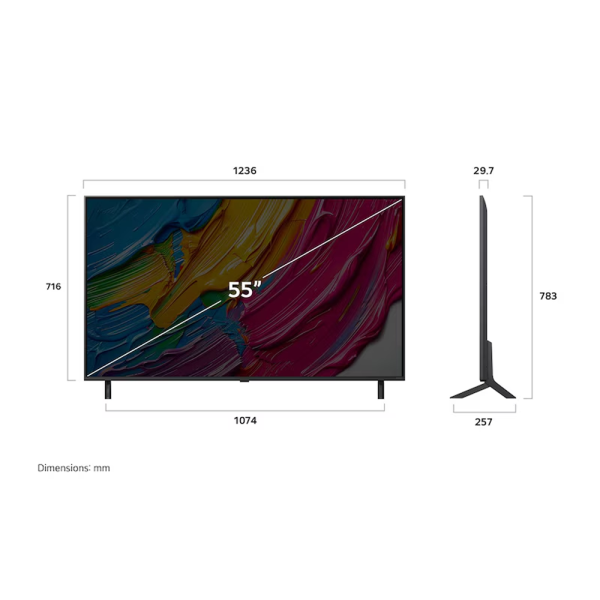 LG 55" QNED80 4K UHD HDR10 AI Smart TV 55QNED80ASA - Image 2