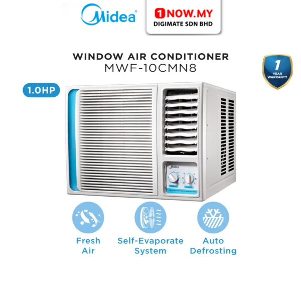 MIDEA 1HP Non-Inverter Window Air Conditioner MWF-10CMN8 [Pre Order]