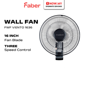 FABER 16" Viento Wall Fan String Control FWF VIENTO 1636 | 5 Star Energy Efficient