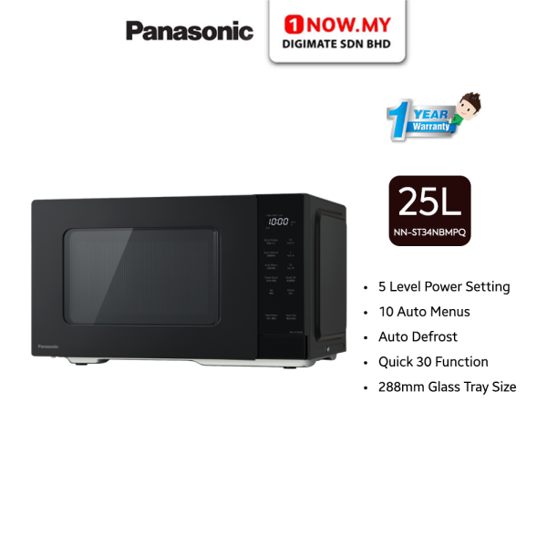 PANASONIC 25L Solo Microwave Oven NN-ST34NBMPQ | 4 Star Energy Efficient