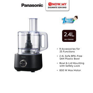 PANASONIC 2.4L Food Processor 9 Accessories MK-F510KSK | 25 Functions Easy Effortless Food Preparation