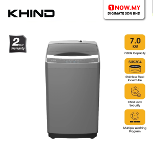 KHIND 7kg Top Load Washing Machine WM70A | 4 Stars Energy Rating | Soak Wash Spin Rinse