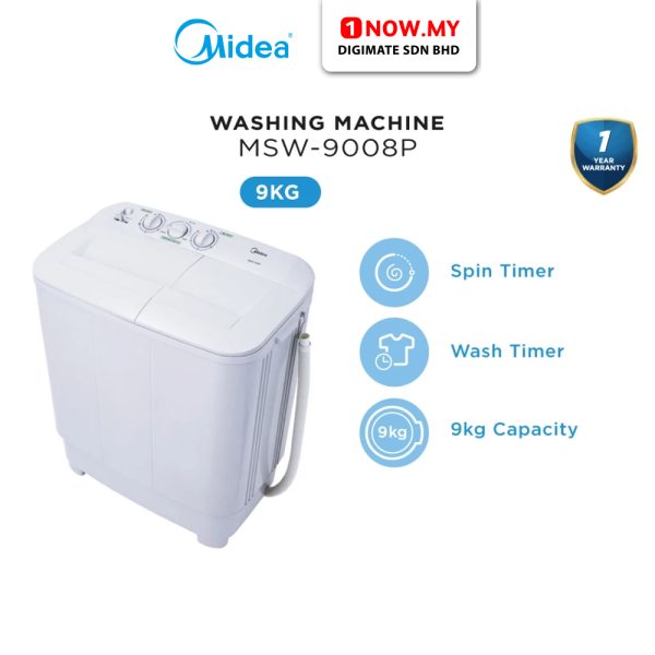 MIDEA 9kg Semi Auto Washing Machine MSW-9008P