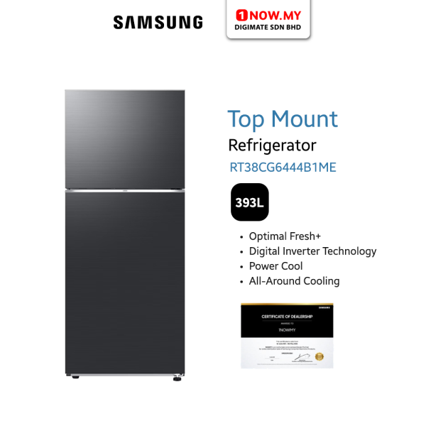 SAMSUNG 393L Inverter TMF Refrigerator RT38CG6444B1 | Optimal Fresh+ 4 Star Energy Efficient