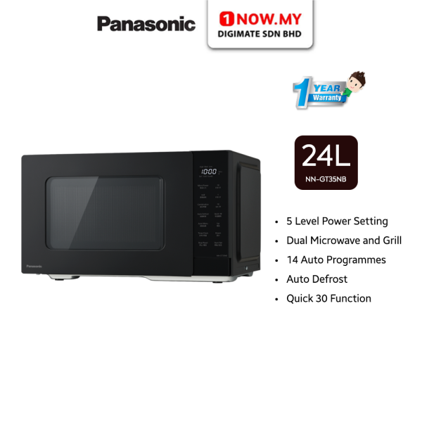 PANASONIC 24L Microwave Oven NN-GT35NB | 900W Healthy Tender Grill Power Versatile Cooking