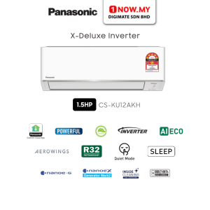PANASONIC 1.5HP X-Deluxe Inverter Air Conditioner KU Series CS-KU12AKH / CU-RU12AKH | KU-AKH Wifi Energy Efficient