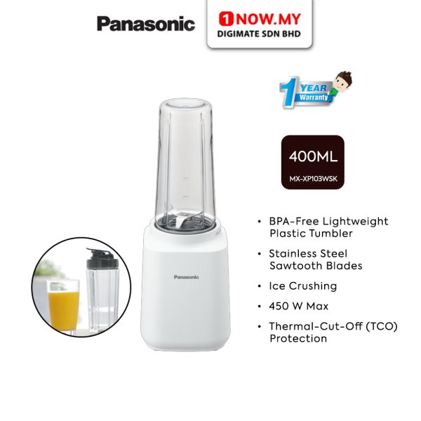 PANASONIC Blend & Go Personal 400ml Blender MX-XP103WSK | BPA Free Ice Crushing