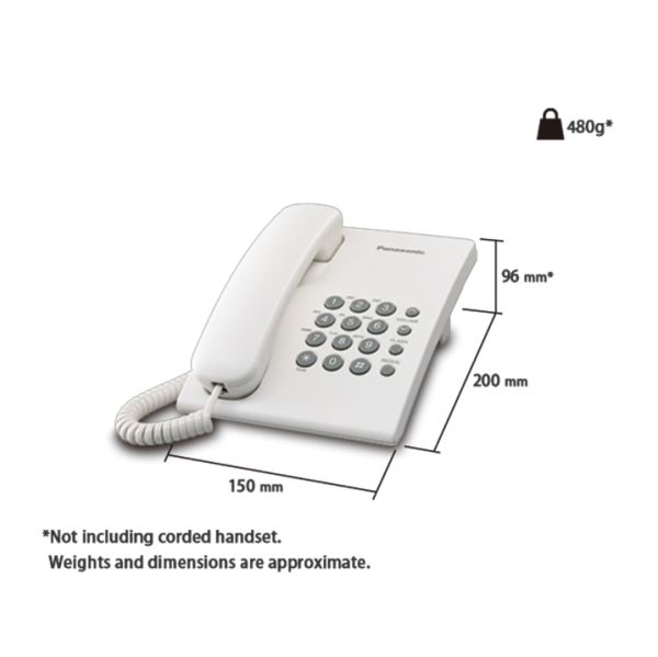 PANASONIC Single Line Phone KX-TS500ML (Switchable Tone / Pulse Settings) - Image 2