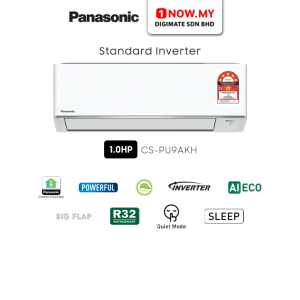 PANASONIC 1HP Standard Inverter Air Conditioner PU Series CS-PU9AKH | PU-AKH Powerful Energy Saving Air Protection
