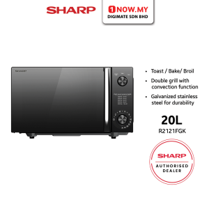 SHARP 20L Microwave Oven Mechanical Dial R2121FGK | 4 Star Energy Efficient