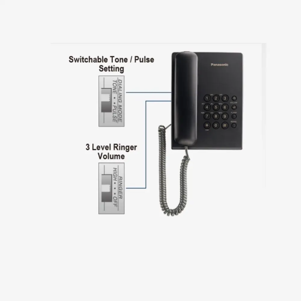 PANASONIC Single Line Phone KX-TS500ML (Switchable Tone / Pulse Settings) - Image 4