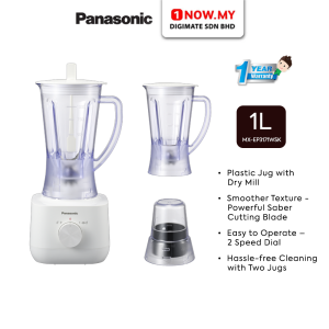 PANASONIC 1L Twin Plastic Blender with Dry Mill MX-EP3171WSK