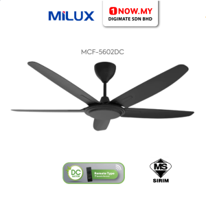MILUX 56" Ceiling Fan DC with Remote Control MCF-5602DC | 5 Star Energy Efficient