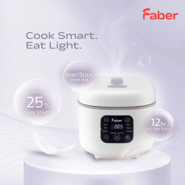 FABER 1.5L Digital Rice Cooker FRC K15-LS | Non Stick - Image 2