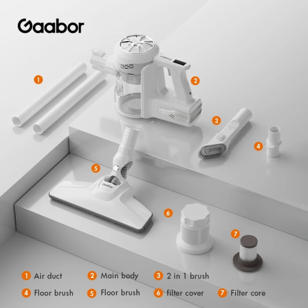 GAABOR Vacuum Cleaner Cordless Lightweight Multi-Attachments CW-12T01A - Image 7