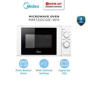 MIDEA 20L Microwave Oven with Defrost Function MM720CGE-WH | 4 Star Energy Efficient