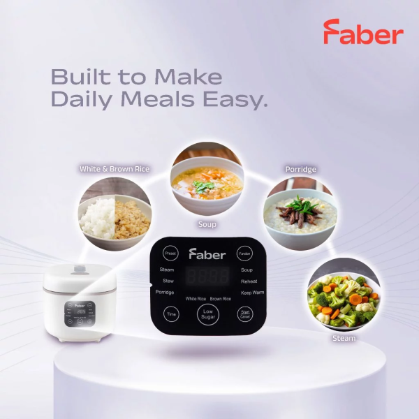FABER 1.5L Digital Rice Cooker FRC K15-LS | Non Stick - Image 5