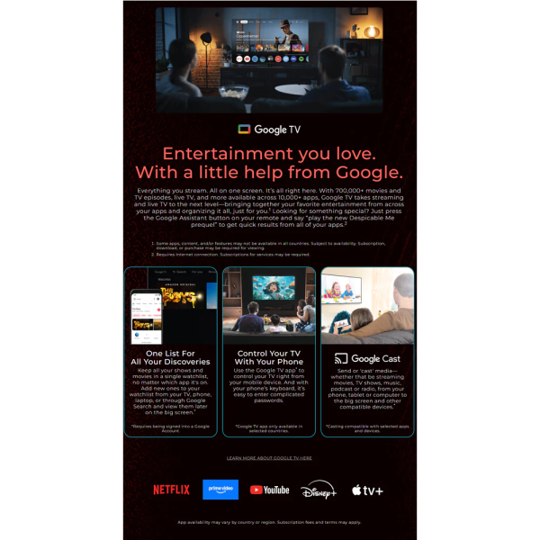 SHARP 65" HN7000 4K AQUOS TRU QLED 144Hz Google TV 4TC65HN7000X - Image 6