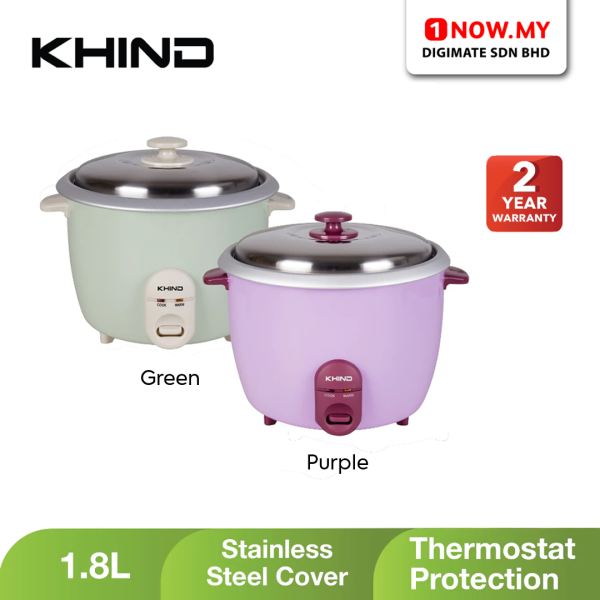 KHIND 1.8L Electric Rice Cooker RC718 (Random Color) | Keep Warm