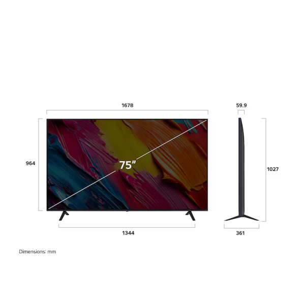LG 75" QNED70 HDR10 4K UHD QNED AI Smart TV 75QNED70ASA - Image 2