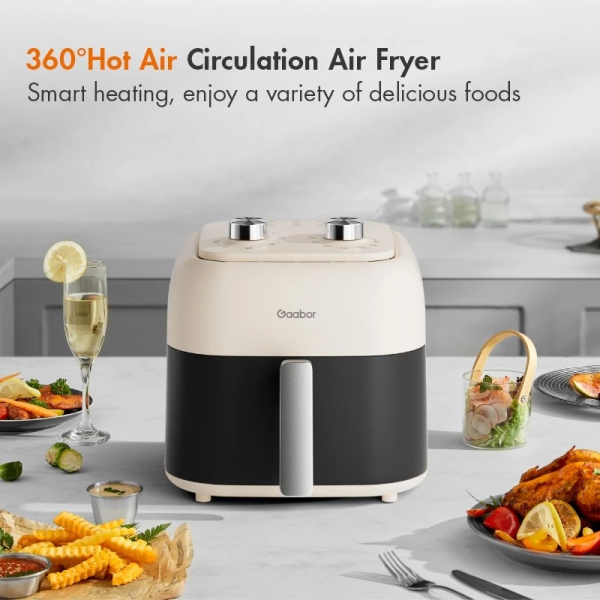 GAABOR 8L Air Fryer Dual Knobs Non-Stick Coating AF-80M01A - Image 2