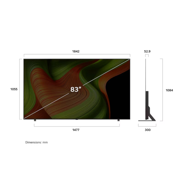 LG 83" B5 OLED AI 4K UHD Smart TV 120Hz Dolby Vision HDR10 OLED83B5PSA (Pre Order) - Image 2