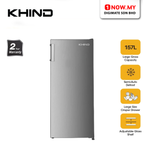 KHIND 157L 1-Door Refrigerator RF165 | 3 Star Energy Efficient Semi-auto Defrost