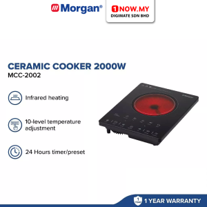 MORGAN 1 Burner Induction Cooker MCC-2002 | Ceramic Easy Intelligent Sensor Overheat Protection