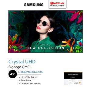 SAMSUNG 43" Crystal UHD Signage QMC LH43QMCEBGCXXS (Pre Order)