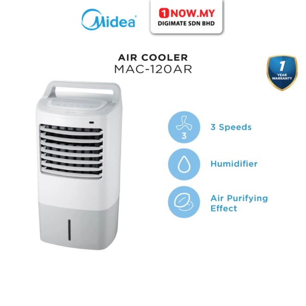 MIDEA 10L Air Cooler MAC-120AR | Air Purifier Humidifier Cooling Fan