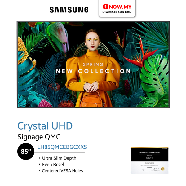 SAMSUNG 85" Crystal UHD Signage QMC LH85QMCEBGCXXS (Pre Order)