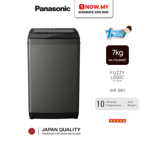PANASONIC 7kg Inverter Top Load Washer NA-F70JS1GRT (NA-F70JS1) | 5 Star Energy Efficient
