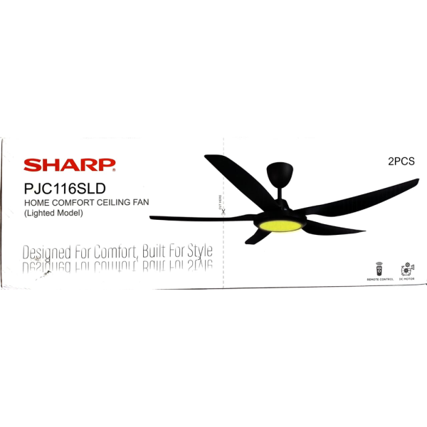 SHARP 56" Ceiling Fan with Light PJC116SLDBK | 5 Star Energy Efficient