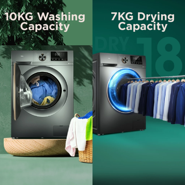 TCL 10/7KG DD Inverter Front Load Washer Dryer TWD100-C22DG | 3 Star Energy Efficient - Image 6