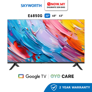 SKYWORTH 32" 2K HD Google TV 32E6850G | Visual Aid Dolby Audio Wonder Audio