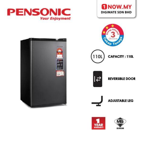 PENSONIC 110L 1 Door Refrigerator PRS-1100 | 3 Star Energy Efficient