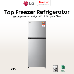 LG 235L Inverter Top Freezer Fridge GN-B212PQNF | Dark Graphite Steel 5 Star Energy Efficient
