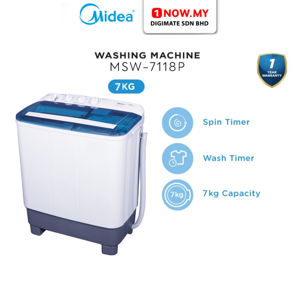 MIDEA 7KG Semi Auto Washing Machine MSW-7118P