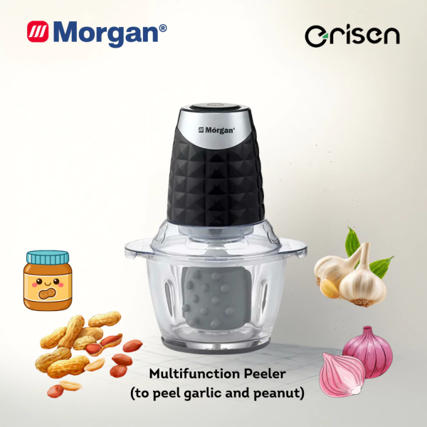 MORGAN 1.2L Food Chopper MCP-30P | User-Friendly Garlic Peeler Mince Meat - Image 2
