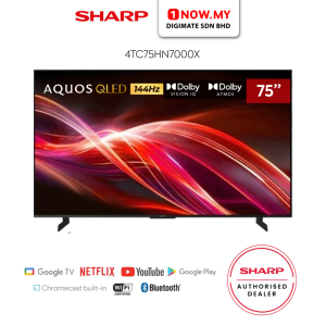 SHARP 75" HN7000 4K AQUOS TRU QLED 144Hz Google TV 4TC75HN7000X
